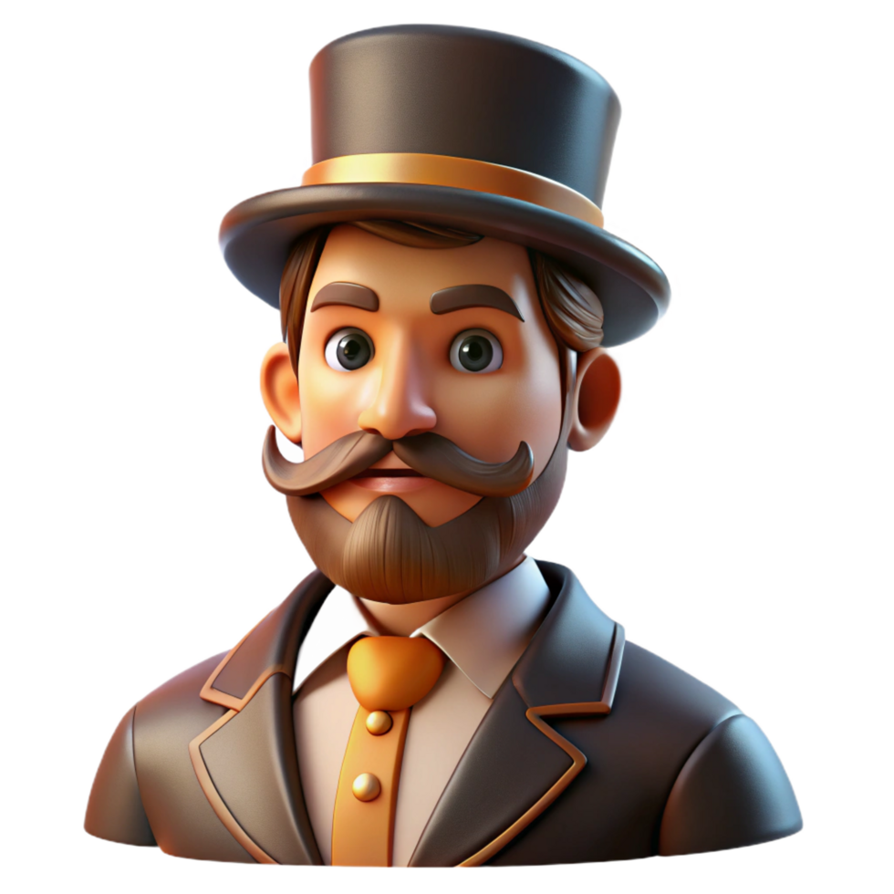 extraordinary rustic Portrait of a Man with a Thick Beard and original png