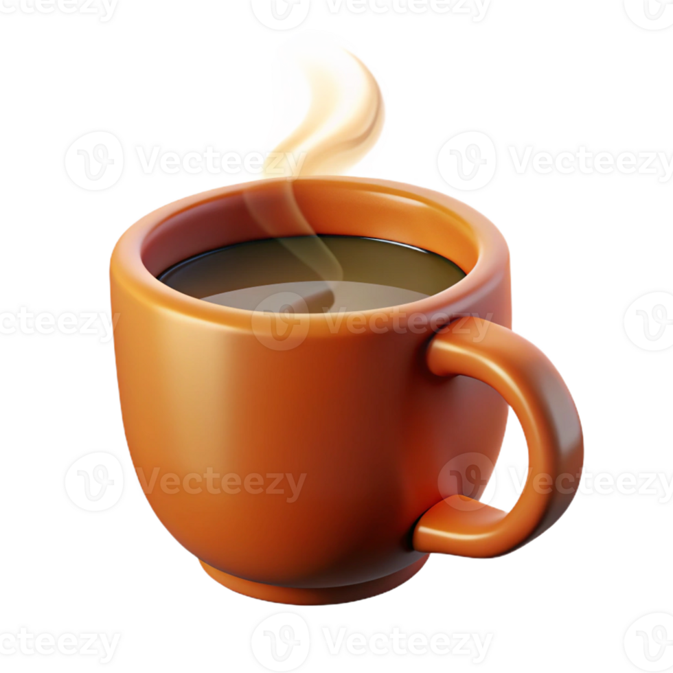 alluring industrial Coffee mug, steaming hot beverage, with Transparent Background elite png