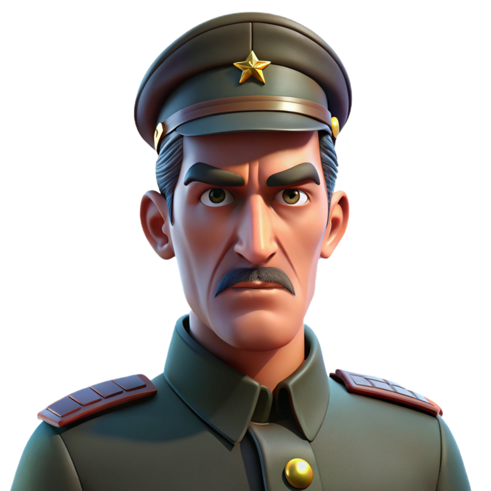 extraordinary artistic Portrait of a Man with a Stern high quality png