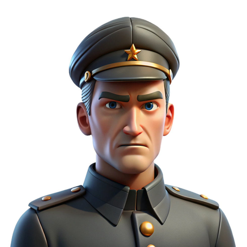 dramatic modern Portrait of a Man with a Stern professional png
