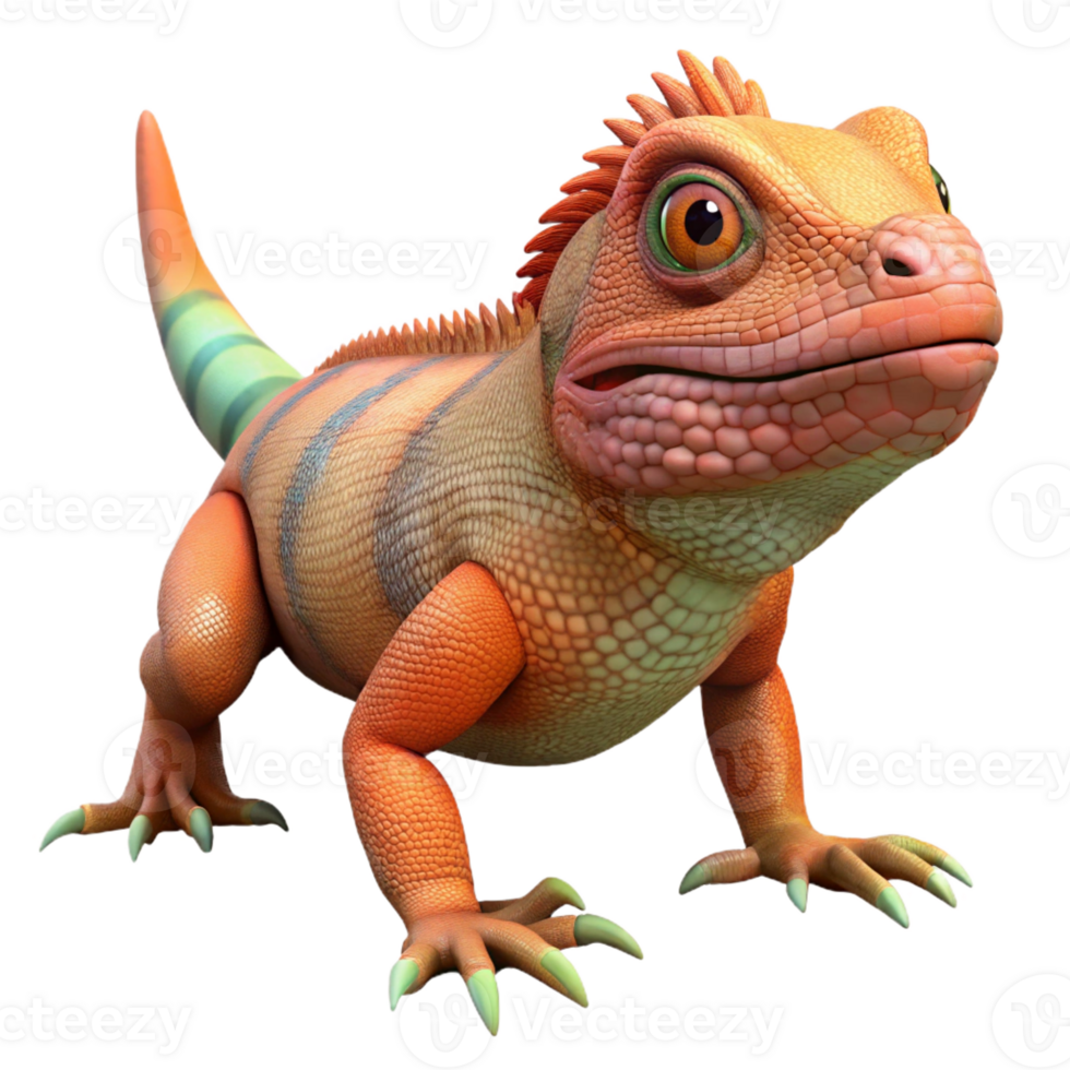 distinctive avant-garde Lizard, iguana, textured skin with Transparent Background genuine png