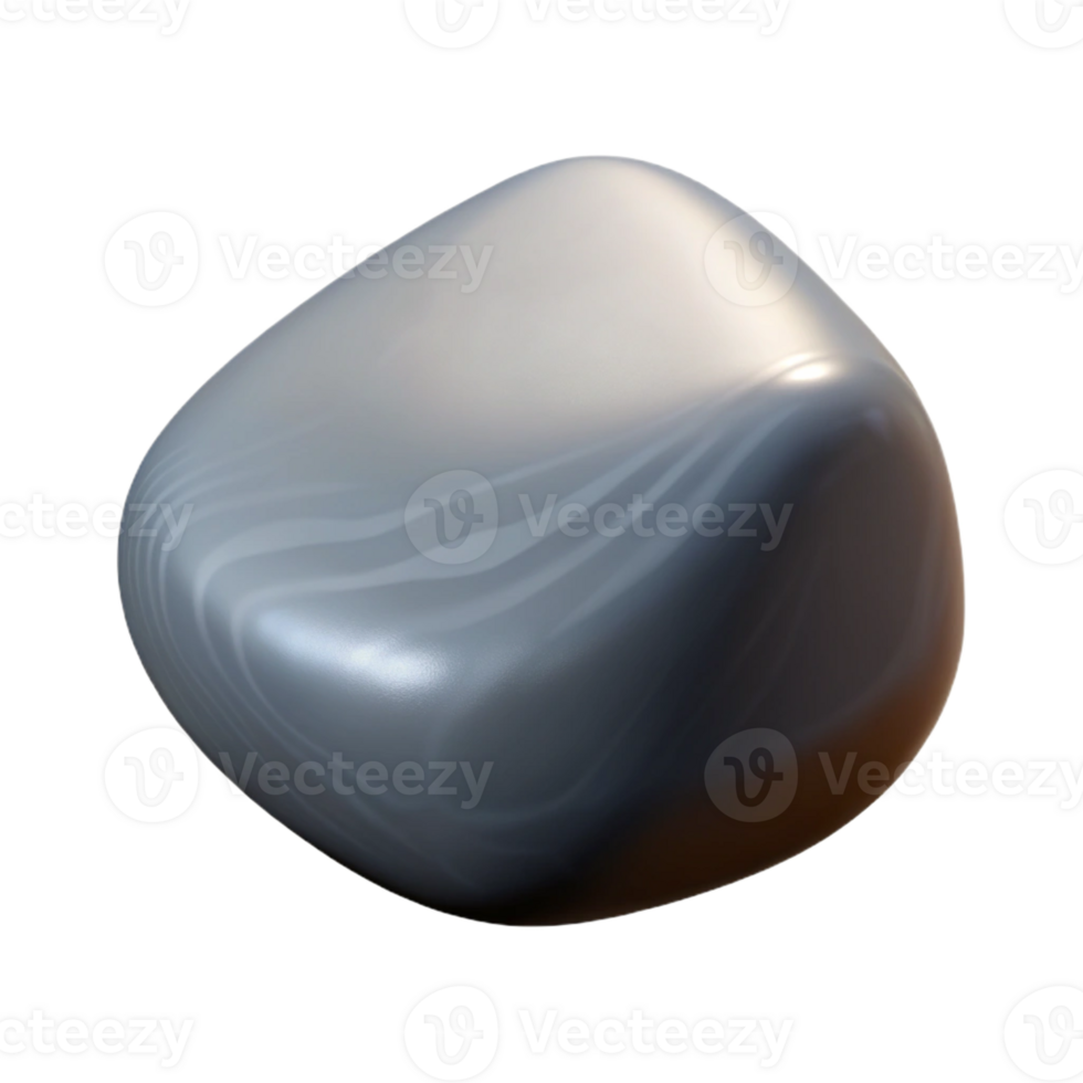 dazzling baroque Hyper-specific professional render of a single polished river stone Isolated cutout with Transparent Background museum quality png