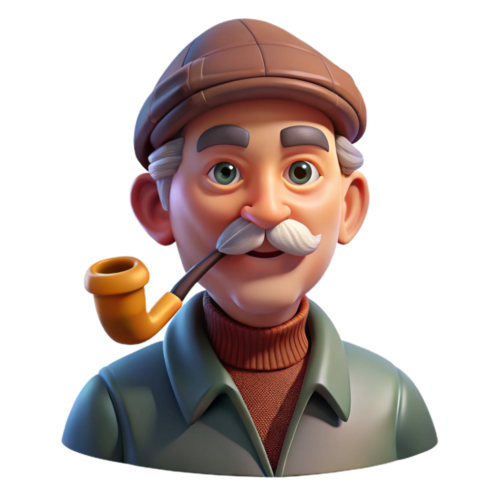 stunning vintage Portrait of an Elderly Man with a premium png