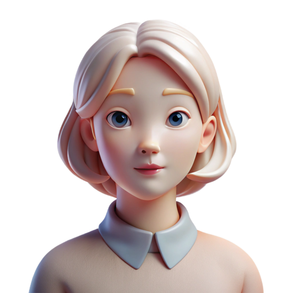 stunning vintage Portrait of a Woman with Albinism 4K png