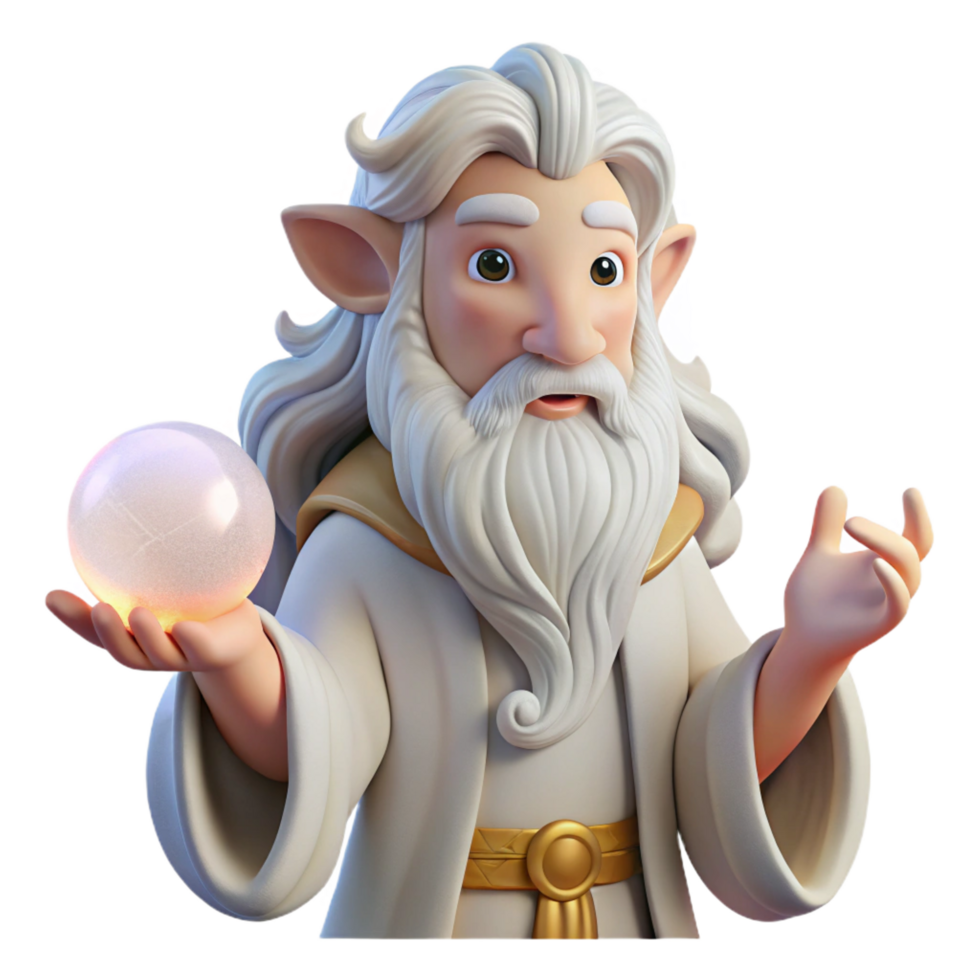 serene creative A Wise Centaur with a Long Flowing White professional png