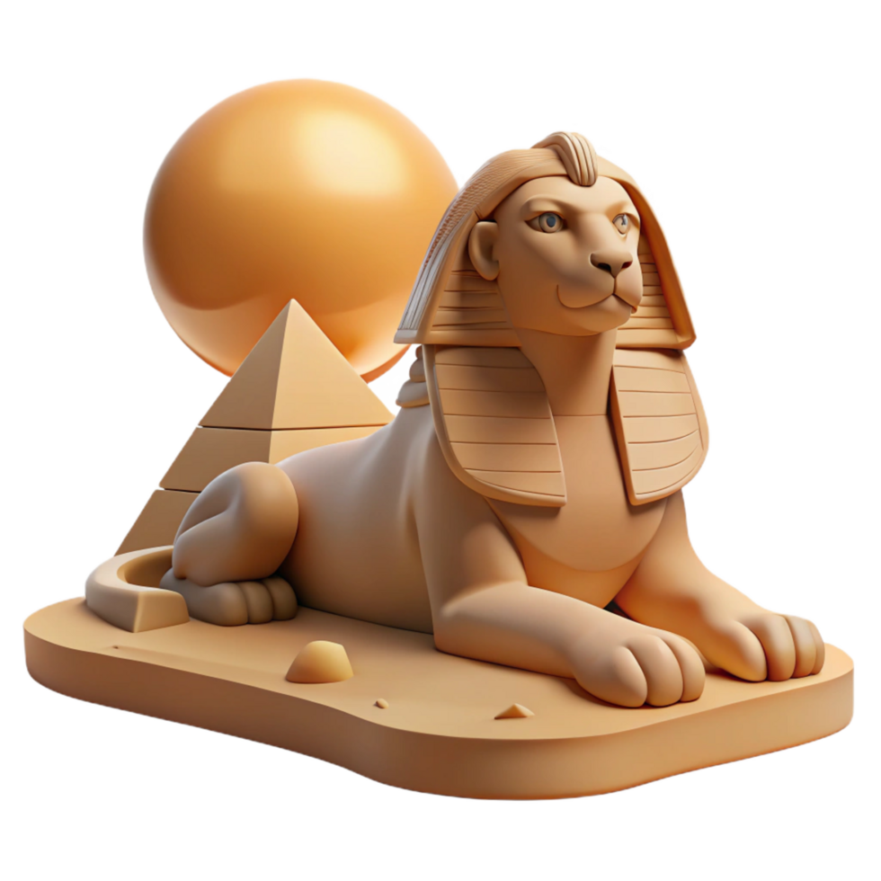magnificent vintage A Cunning Sphinx with the Body of a Lion genuine png
