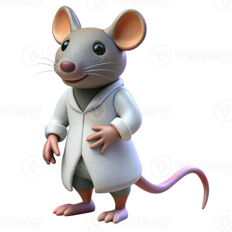 ethereal captivating Rat, laboratory rat, white with Transparent Background gallery standard png