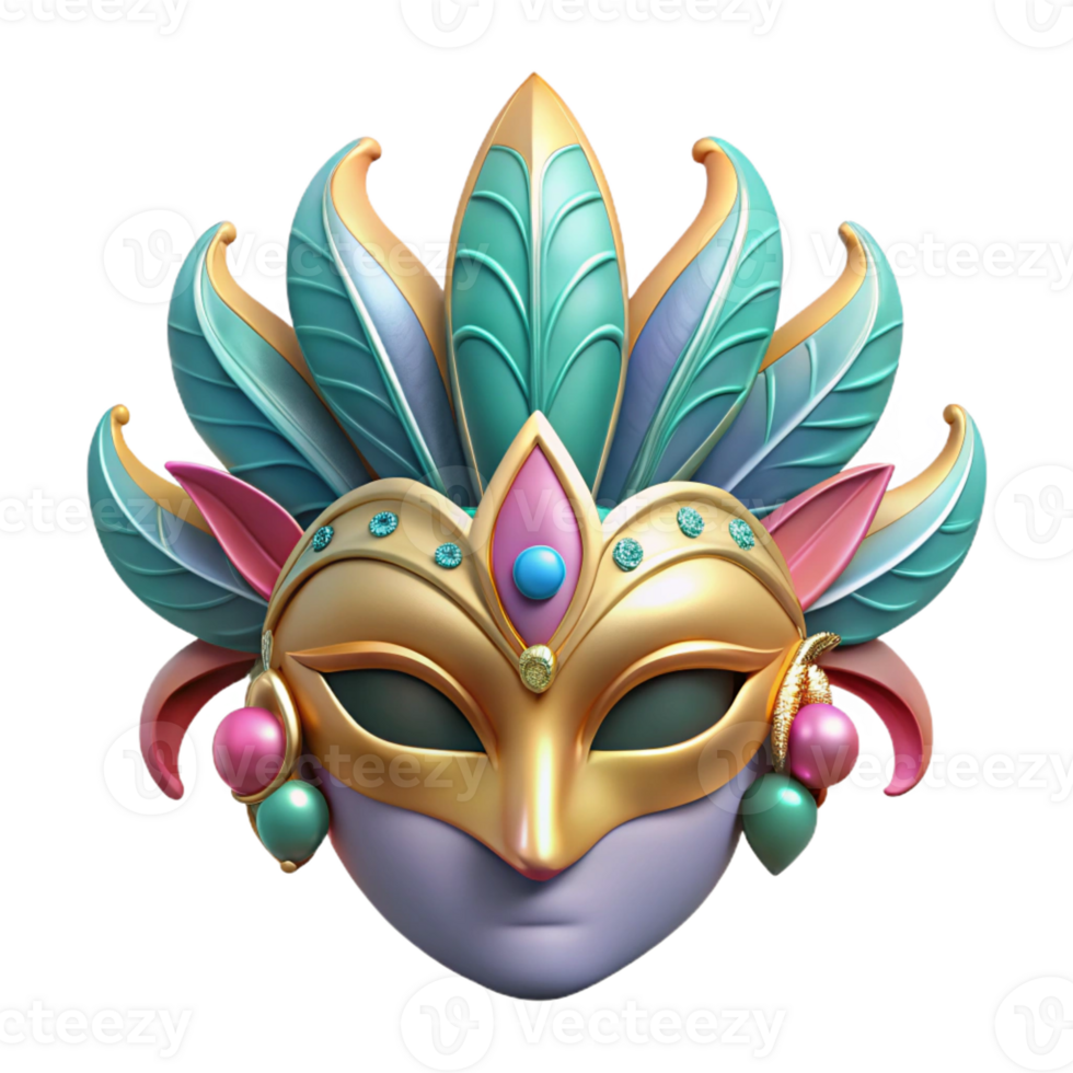 breathtaking romantic avant-garde Hyper-specific, ultra-detailed, concept art style isolated cutout of an Art Nouveau mask, theatrical, feathered, jeweled, with Transparent Background 4K png