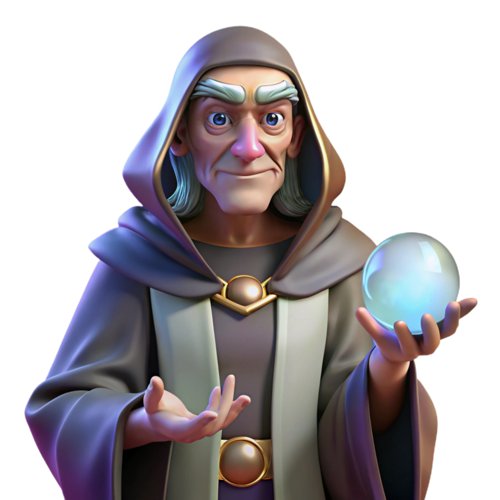 extraordinary artistic A Wise Old Oracle with Wrinkled Skin genuine png