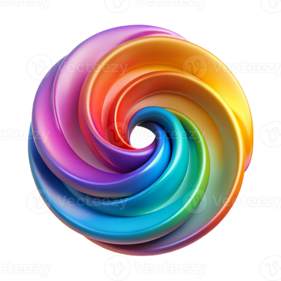 calm breathtaking A swirling vortex of vibrant colors, with Transparent Background crisp png