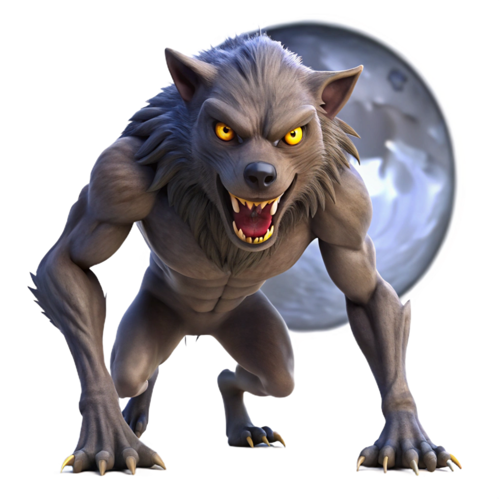 impressive traditional A Fierce Werewolf Transforming Under the genuine png