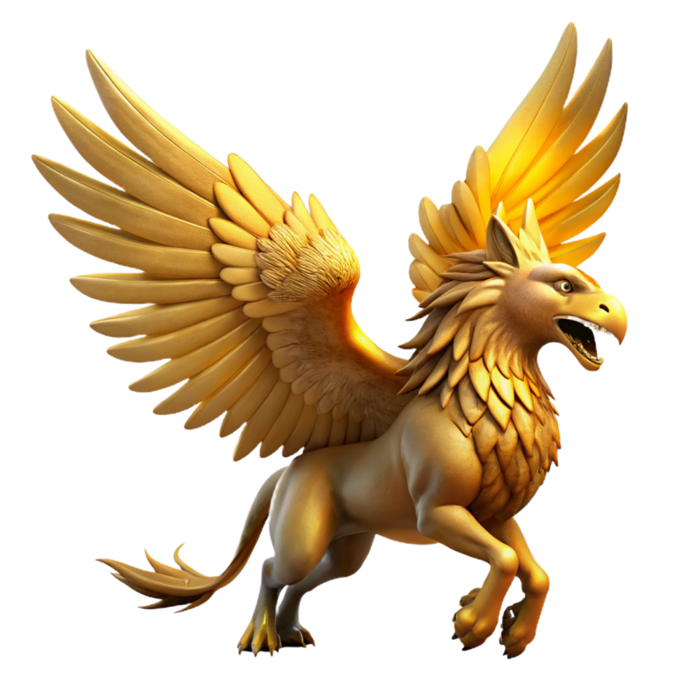 stunning modern A Majestic Griffin Taking Flight high quality png