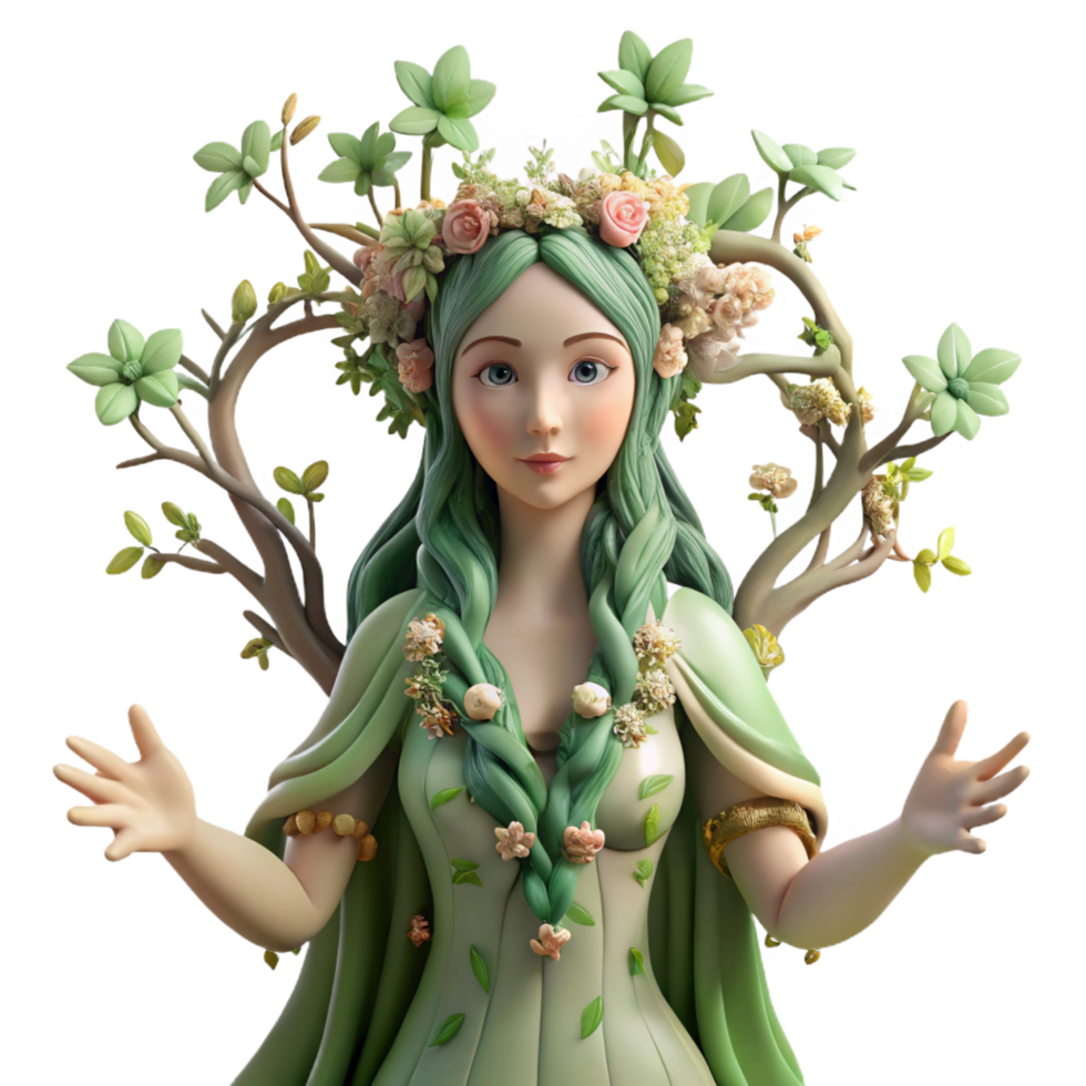 dramatic vintage A Dryad Emerging from a Tree exclusive png
