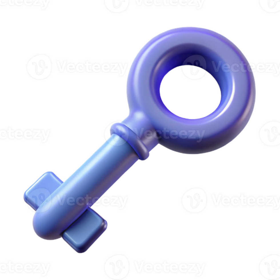 dreamy captivating A single, intricately designed key with Transparent Background authentic png