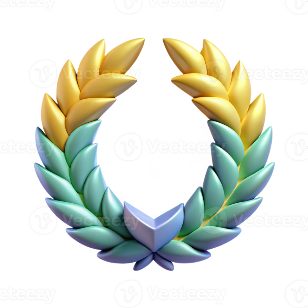 exquisite ethereal gothic Laurel Wreath, symbol of victory with Transparent Background professional png