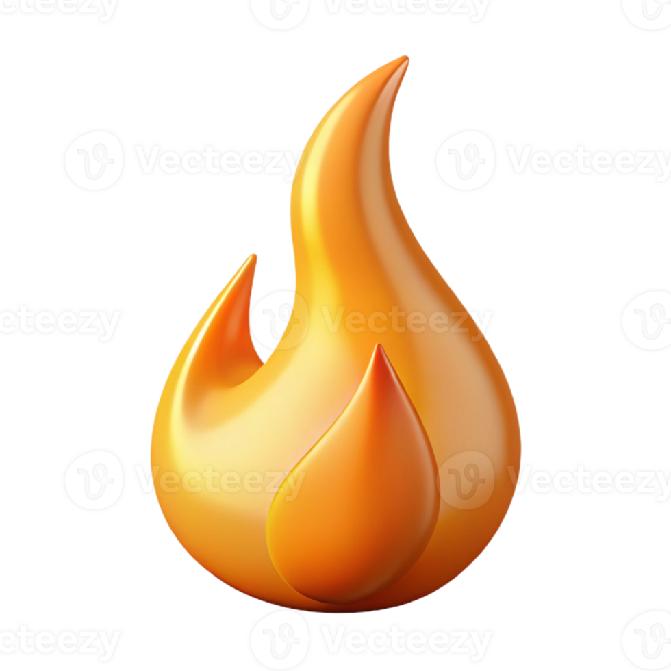 dazzling exceptional A single, burning flame with an abstract form, with Transparent Background png