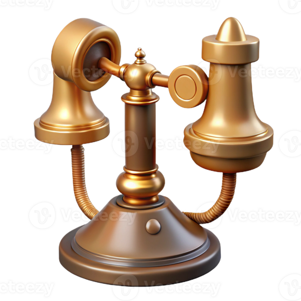 beautiful retro Photorealistic professional render of a vintage candlestick telephone, ultra-detailed, isolated cutout with Transparent Background 4K png