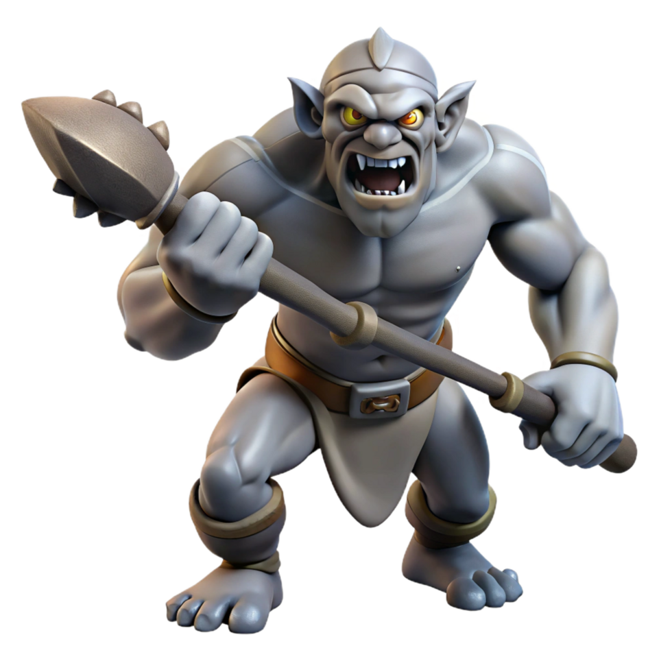 elegant modern A Fierce Cyclops Wielding a Giant Club exclusive png