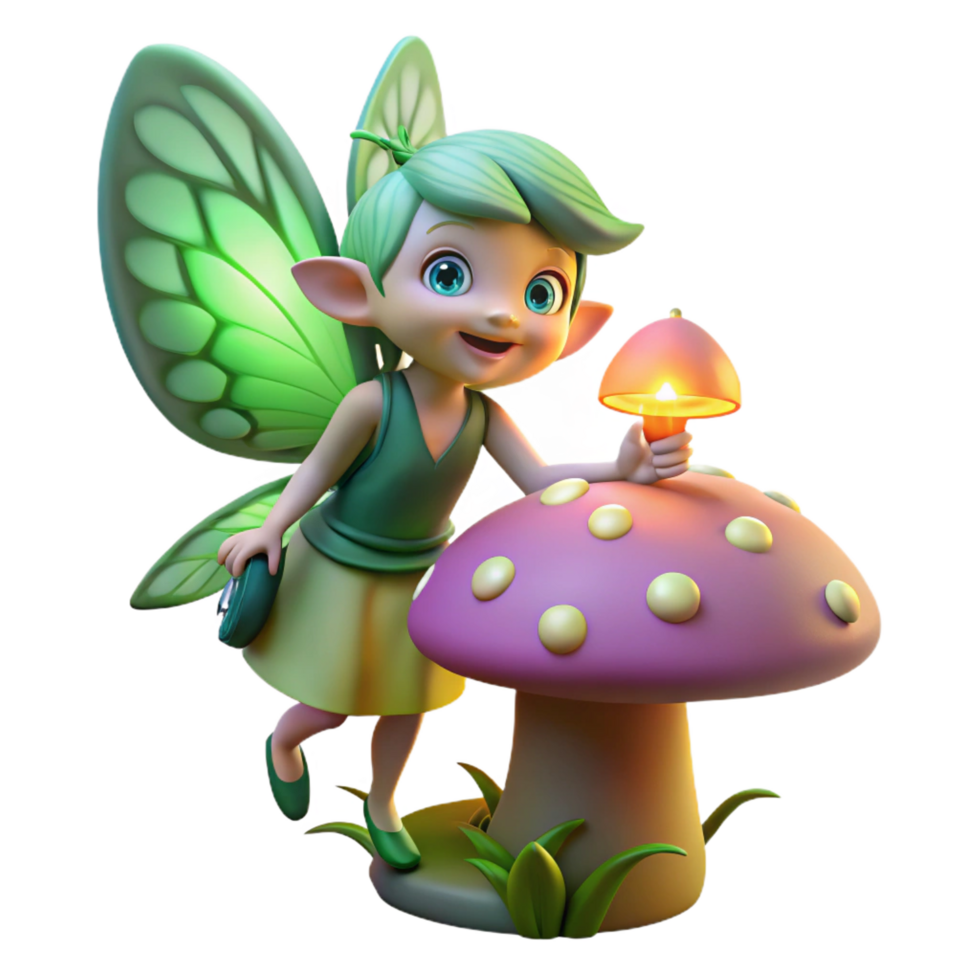 extraordinary classic A Mischievous Forest Sprite with detailed png
