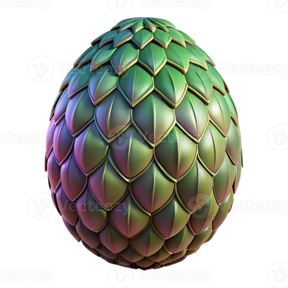 dazzling industrial A single, large dragon egg with intricate patterns with Transparent Background fine detail png