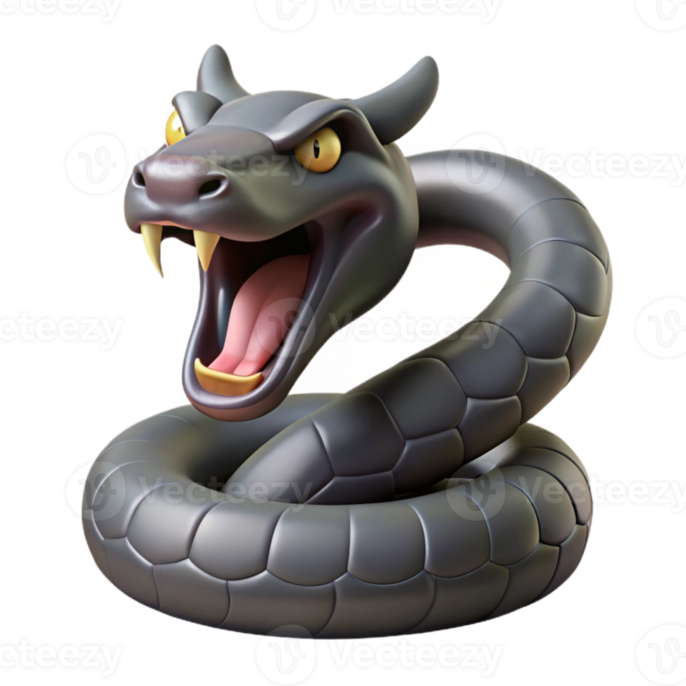 captivating celebrated A coiled viper with fangs bared with Transparent Background png