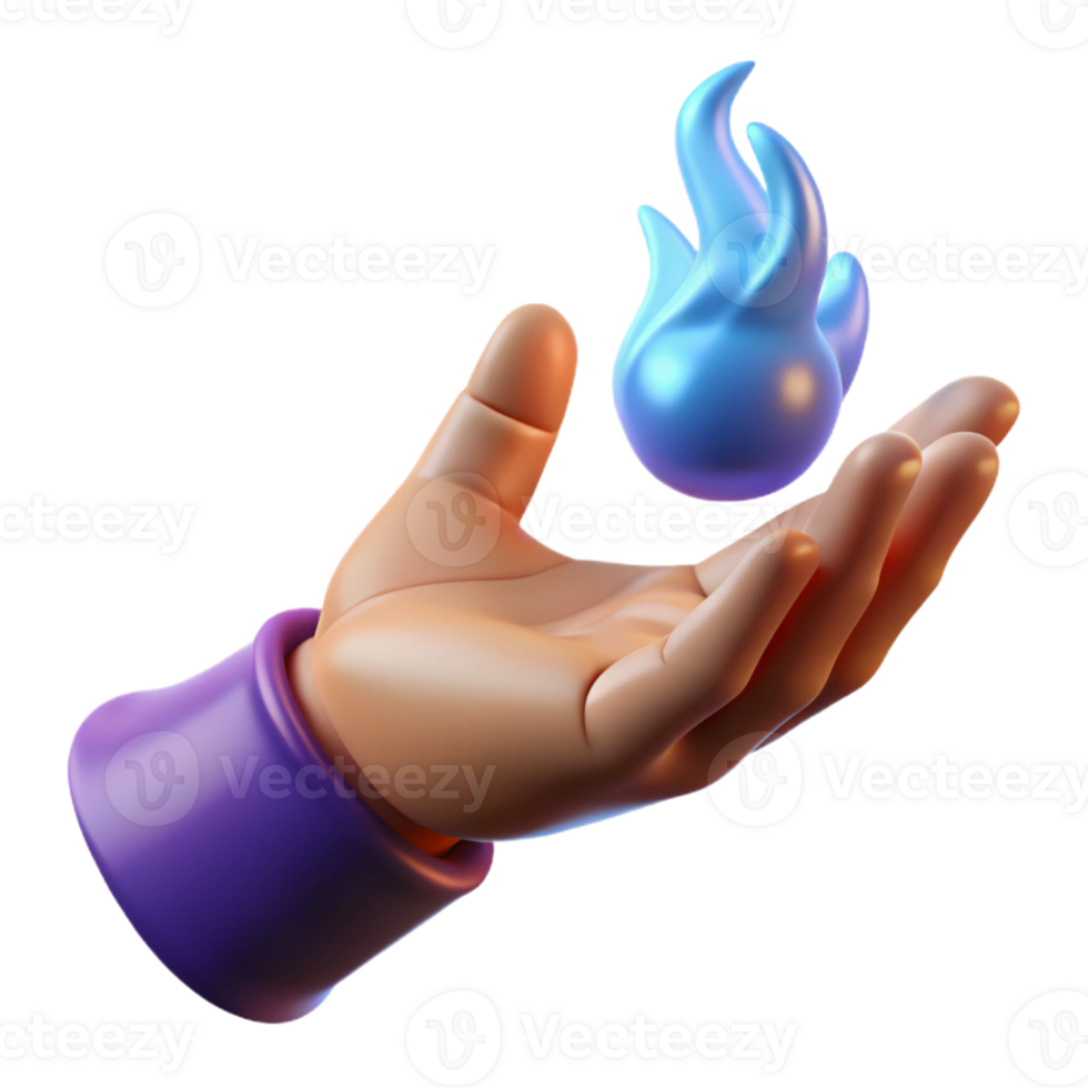 celebrated vintage A single human hand casting a spell with Transparent Background high quality png