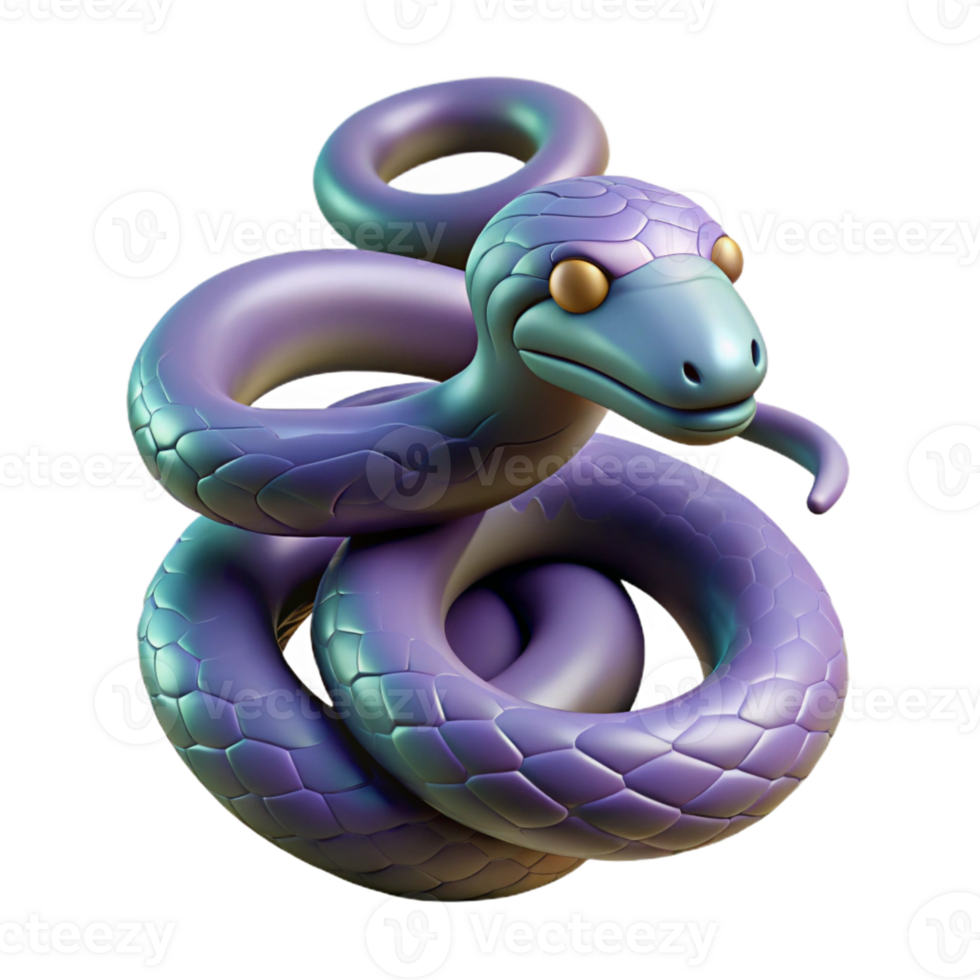 captivating signature Hyper-specific, isolated cutout of a single Medusa snake, professional render, ultra-detailed, concept art style with Transparent Background png