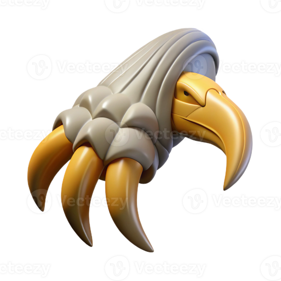 breathtaking timeless Ultra-detailed, isolated cutout of a single Griffin talon, hyper-specific, professional render, concept art style with Transparent Background png