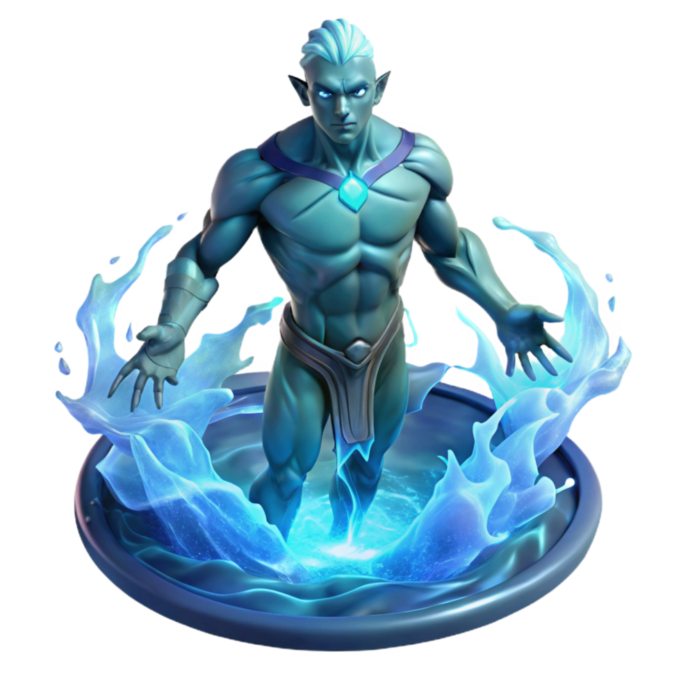impressive vintage A Powerful Elemental with Glowing Runes professional png