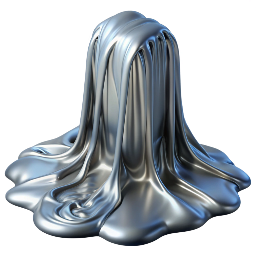elegant creative A Cascading Waterfall of Liquid Metal exclusive png
