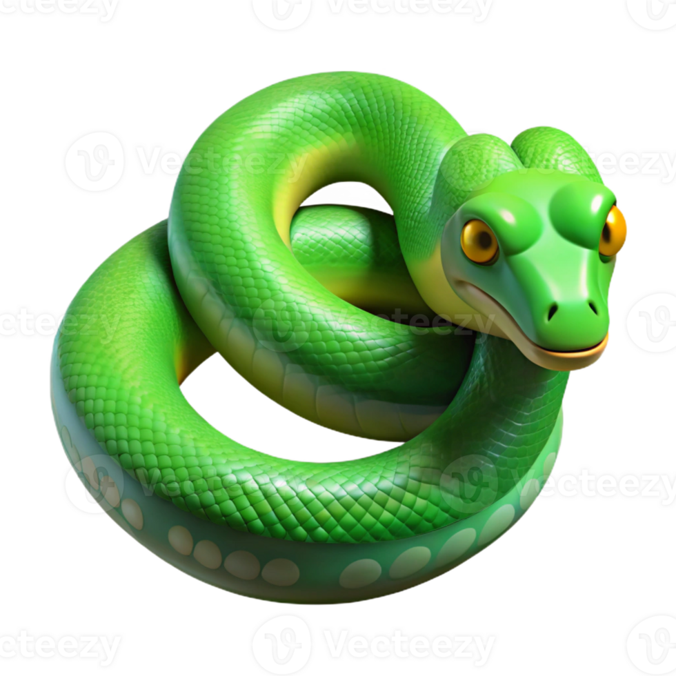 alluring minimalist A slithering green tree python with Transparent Background top-tier png