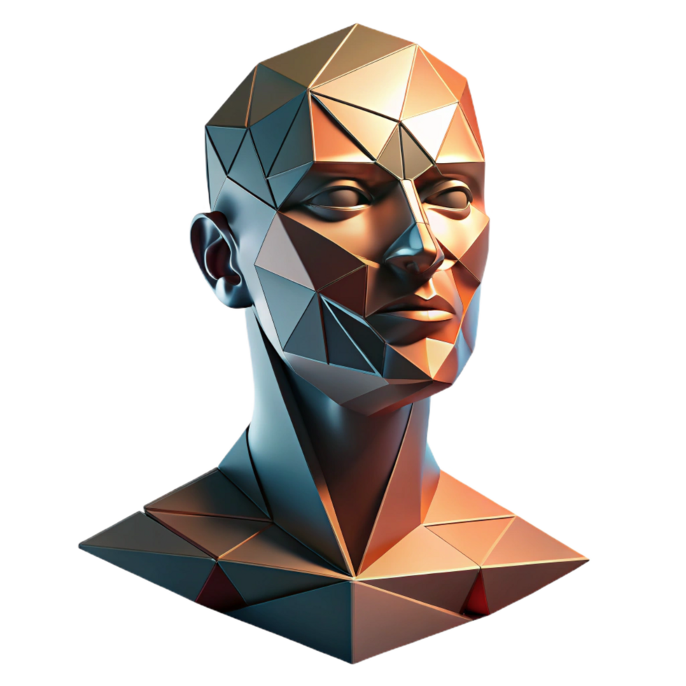 stunning modern A Fragmented Portrait Composed of professional png
