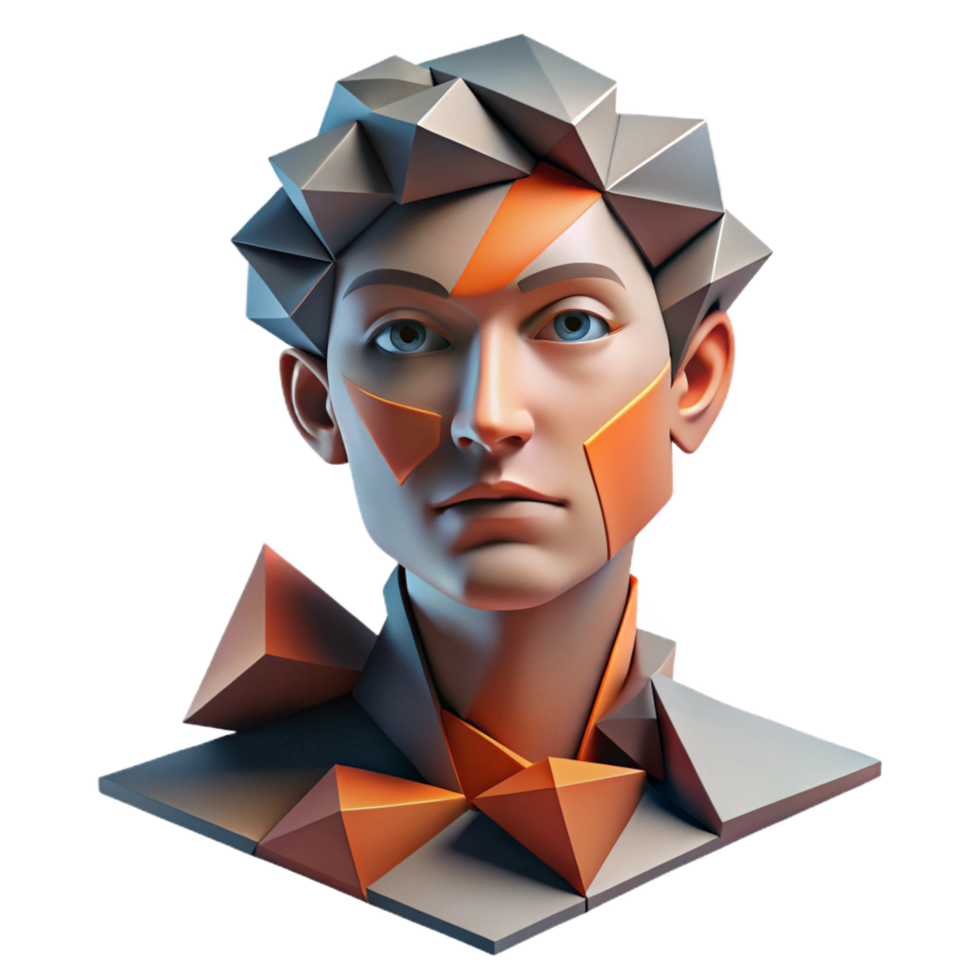 extraordinary contemporary A Fragmented Portrait Composed of high resolution png