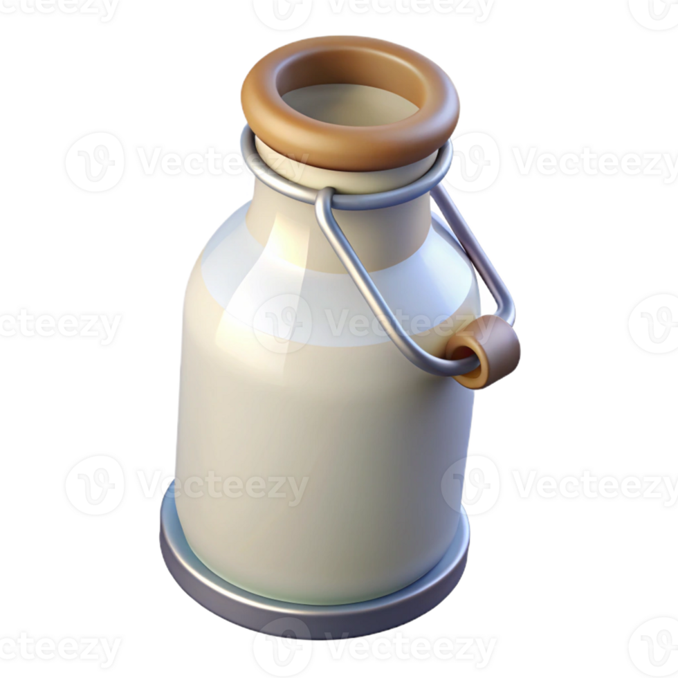 exceptional nordic Ultra-detailed professional render, isolated cutout of a vintage milk bottle with Transparent Background perfect clarity png