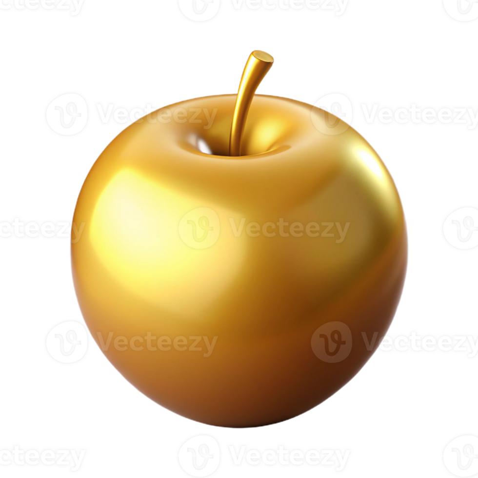 exquisite playful contemporary Isolated cutout of Aphrodite's golden apple, hyper-specific, ultra-detailed, professional render, concept art style with Transparent Background authentic png
