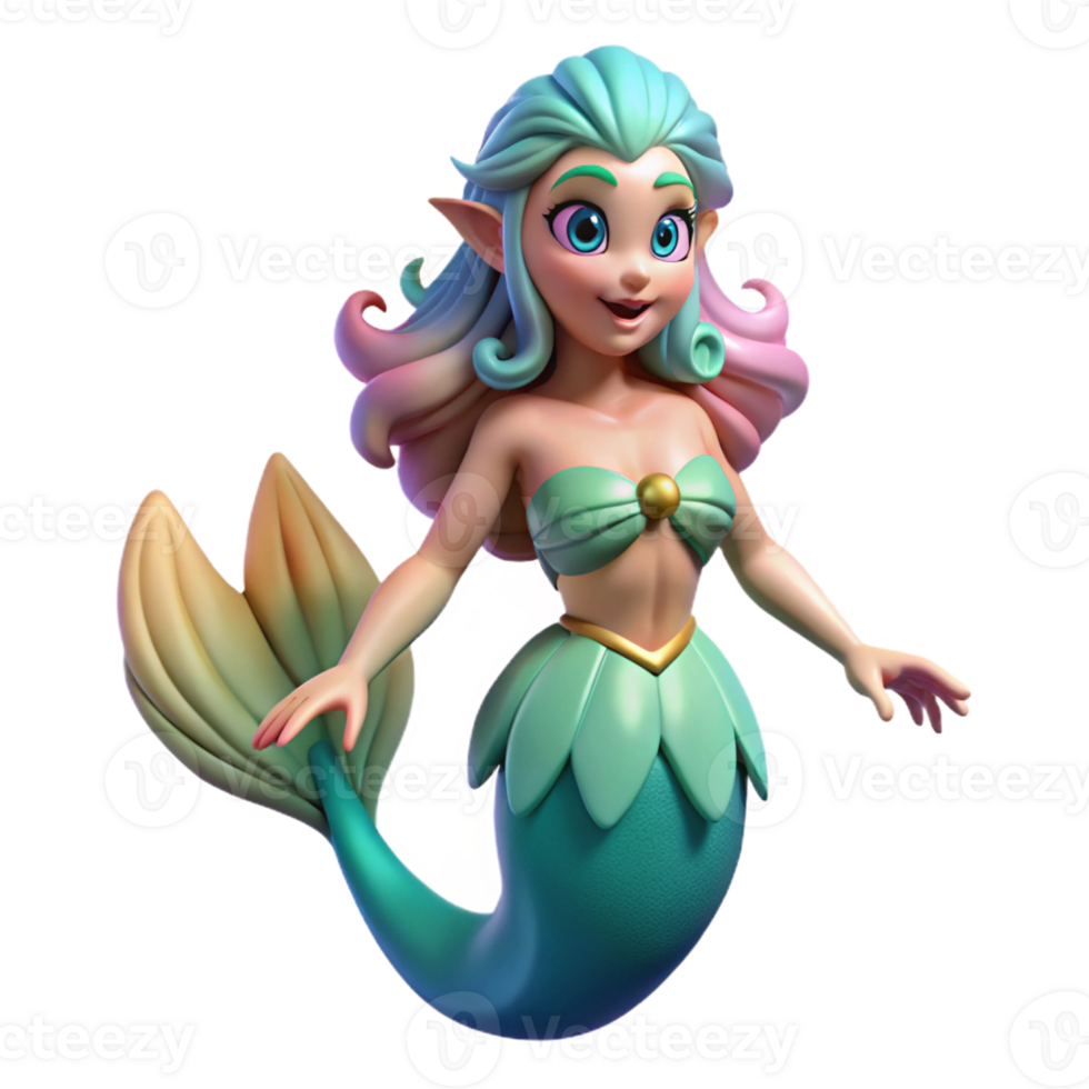 elegant contemporary Siren, mythical creature, enchanting voice, bird-like features, with Transparent Background detailed png