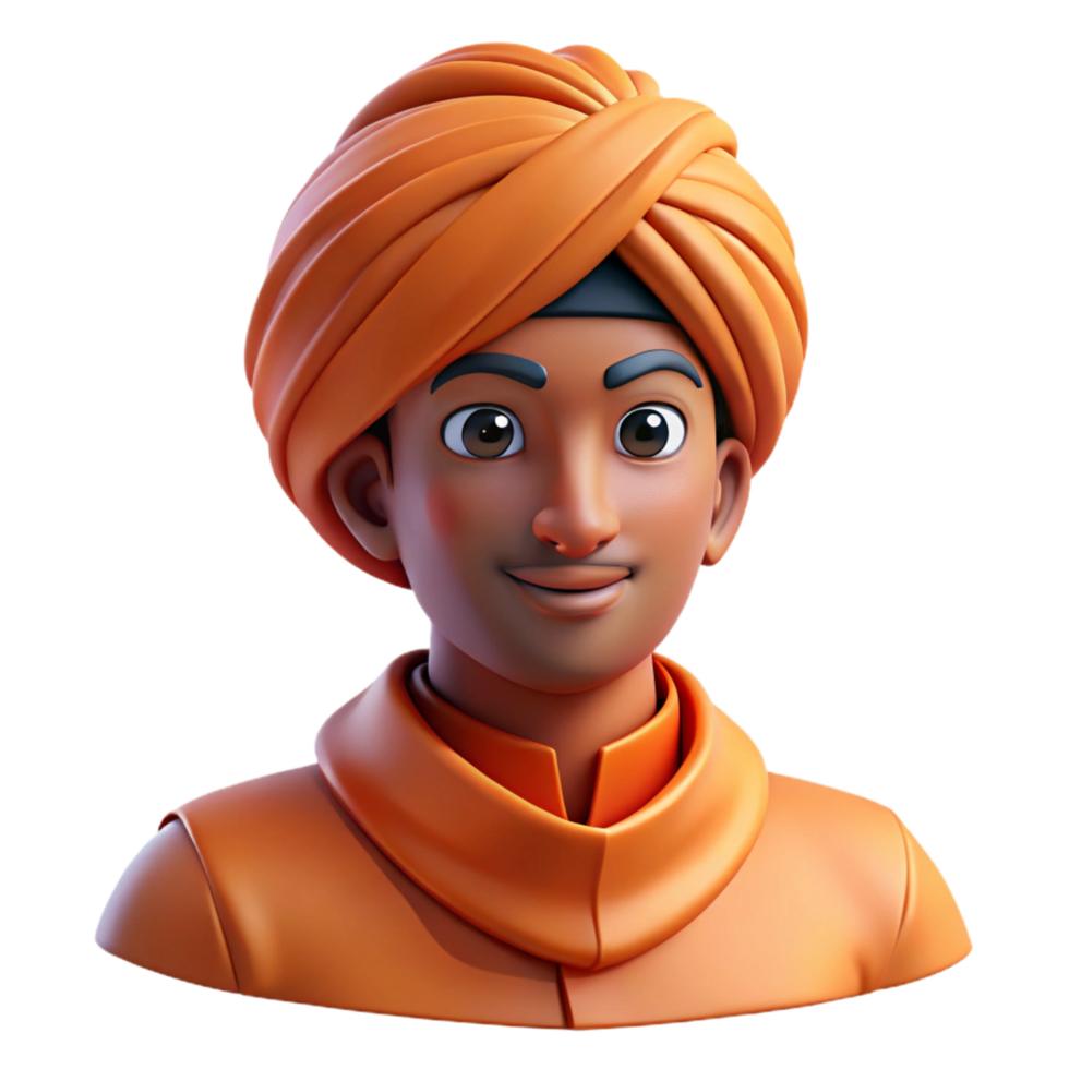 beautiful vintage Portrait of a Person with a Turban original png
