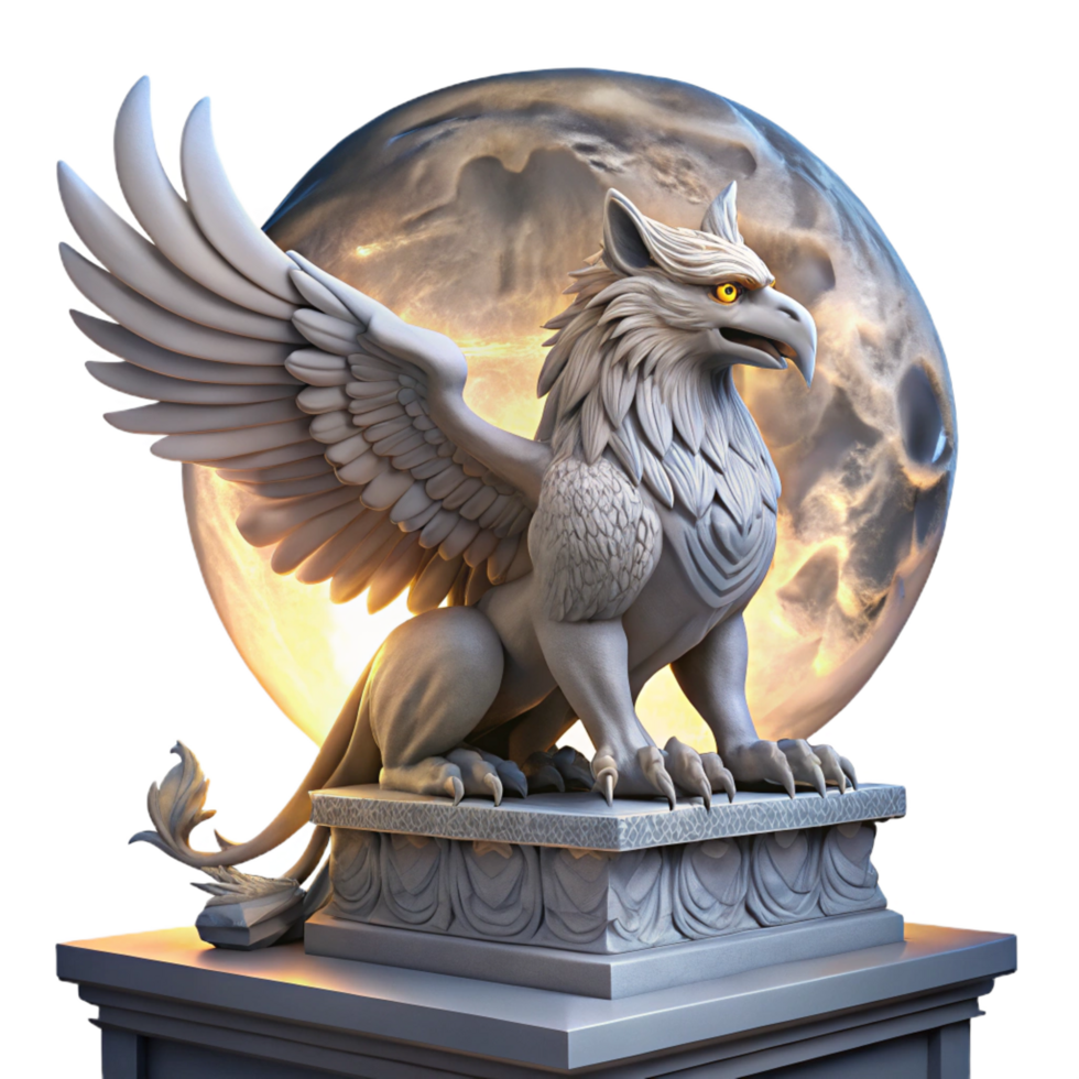 extraordinary traditional A Majestic Griffin Perched Atop a original png