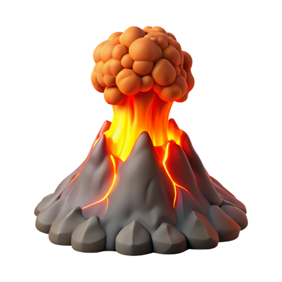 vibrant classic A Volcanic Eruption Spewing Lava and Ash high resolution png