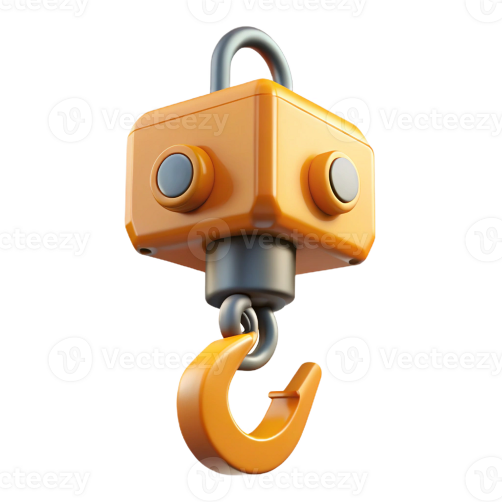 coveted tropical Construction crane lifting hook, with Transparent Background authentic png
