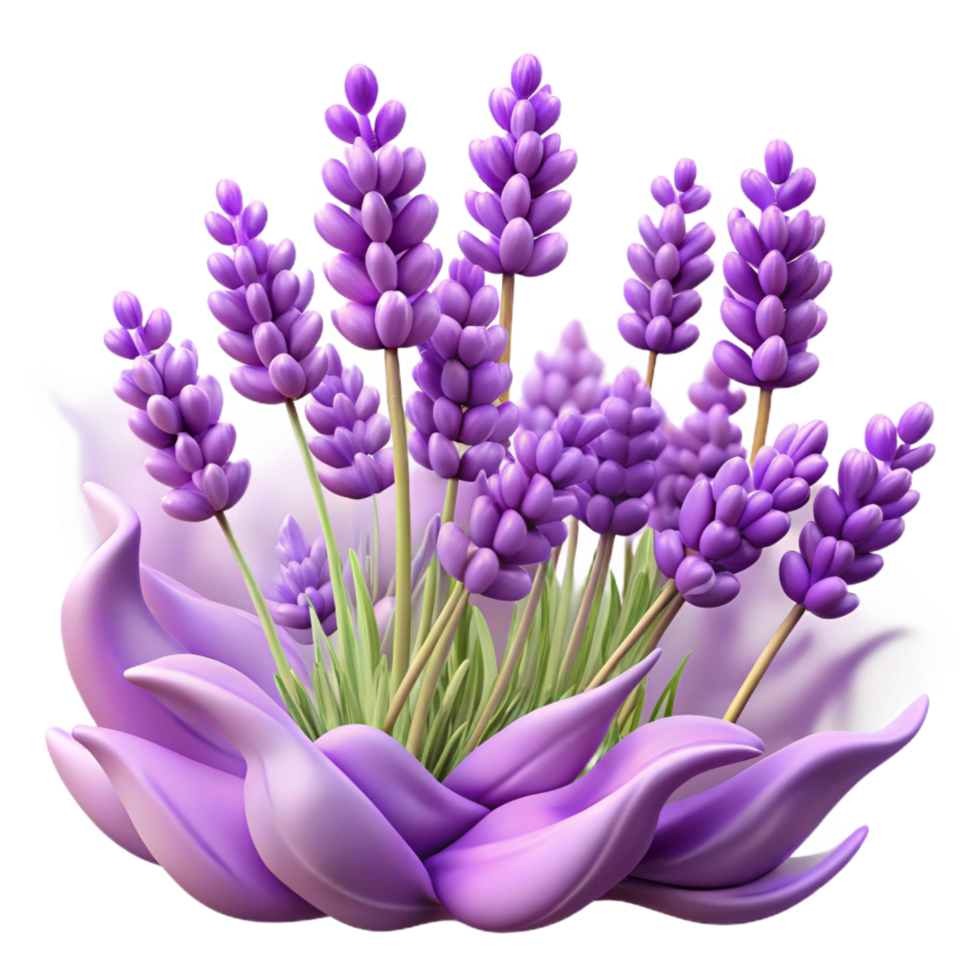 magnificent modern A Field of Lavender Flowers Swaying in high quality png