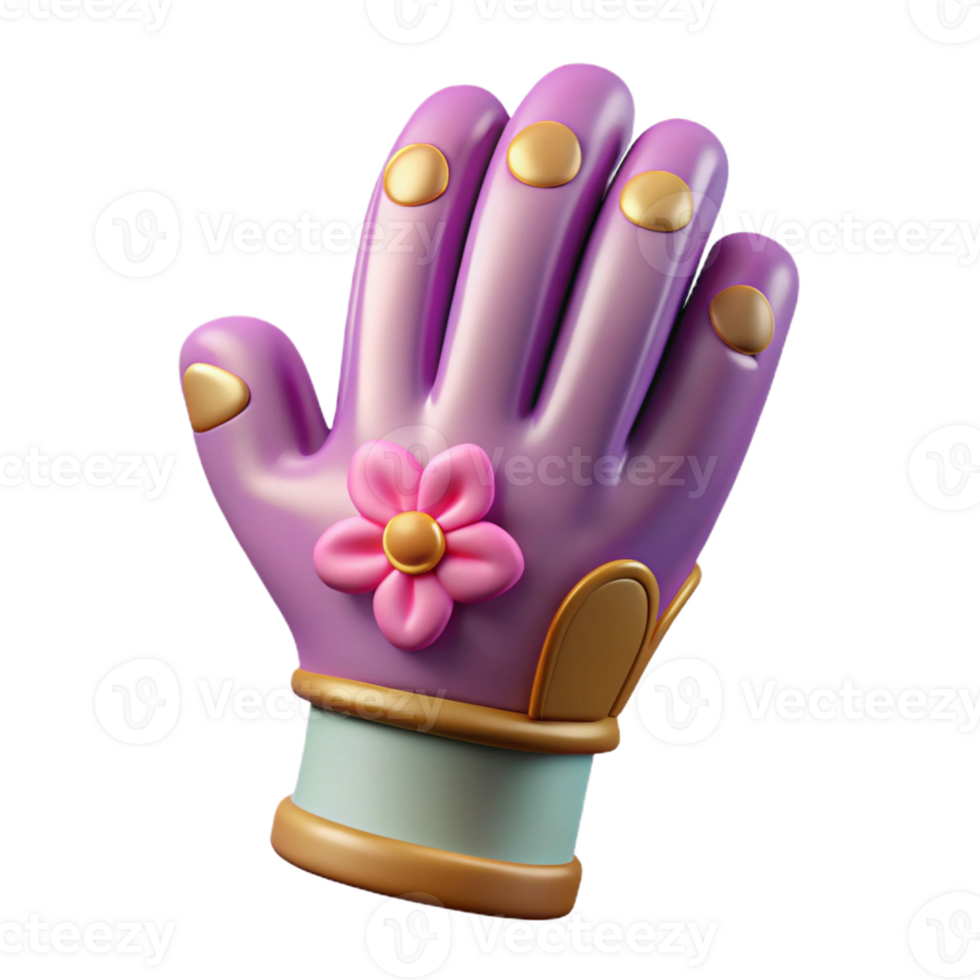 ethereal alluring Photorealistic, concept art style, isolated cutout of an Art Nouveau glove, kid leather with embroidered floral decoration with Transparent Background 8K png
