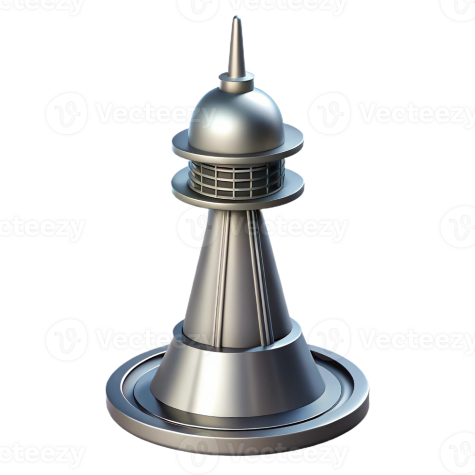 dramatic memorable Skyscraper rooftop antenna, metal, with Transparent Background png