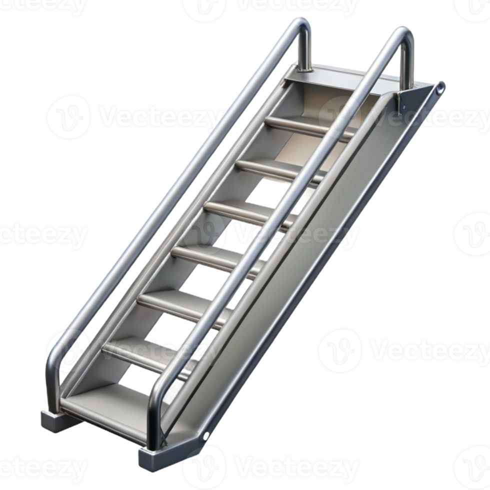 dreamy alluring Fire escape ladder, metal, with Transparent Background studio quality png