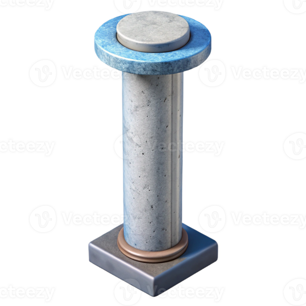 dynamic captivating Concrete pillar, reinforced concrete, with Transparent Background sharp png