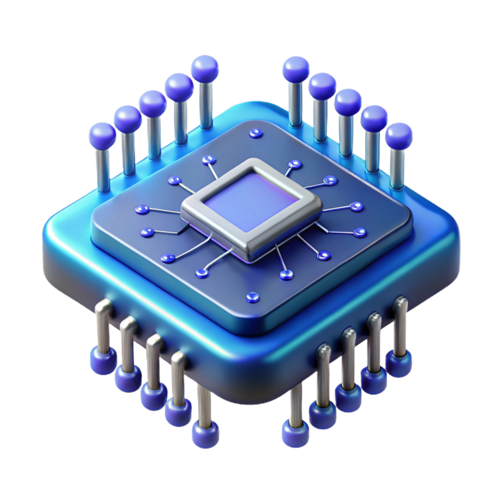 impressive abstract A Close Up of a Microchip Intricate high quality png