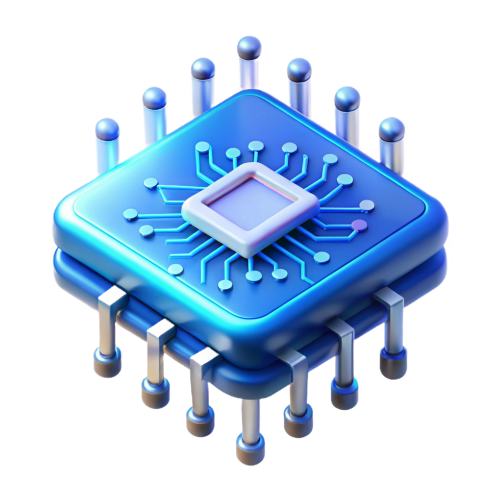 dramatic contemporary A Close Up of a Microchip Intricate high quality png