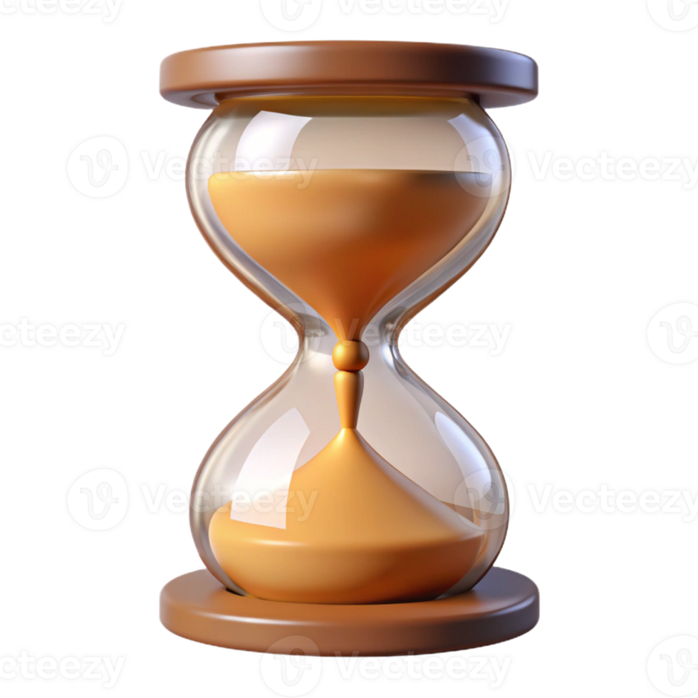 dreamy stunning A single, detailed, hourglass with swirling sand with Transparent Background exclusive png