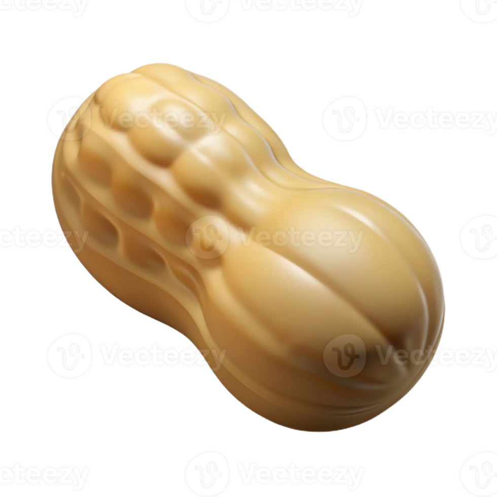 dramatic captivating Concept art style, isolated cutout of a single peanut with Transparent Background flawless png