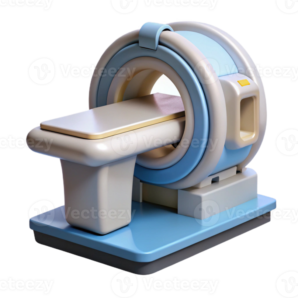 distinctive modern Concept art style, isolated cutout of a single advanced medical scanner, ultra-detailed with Transparent Background gallery standard png